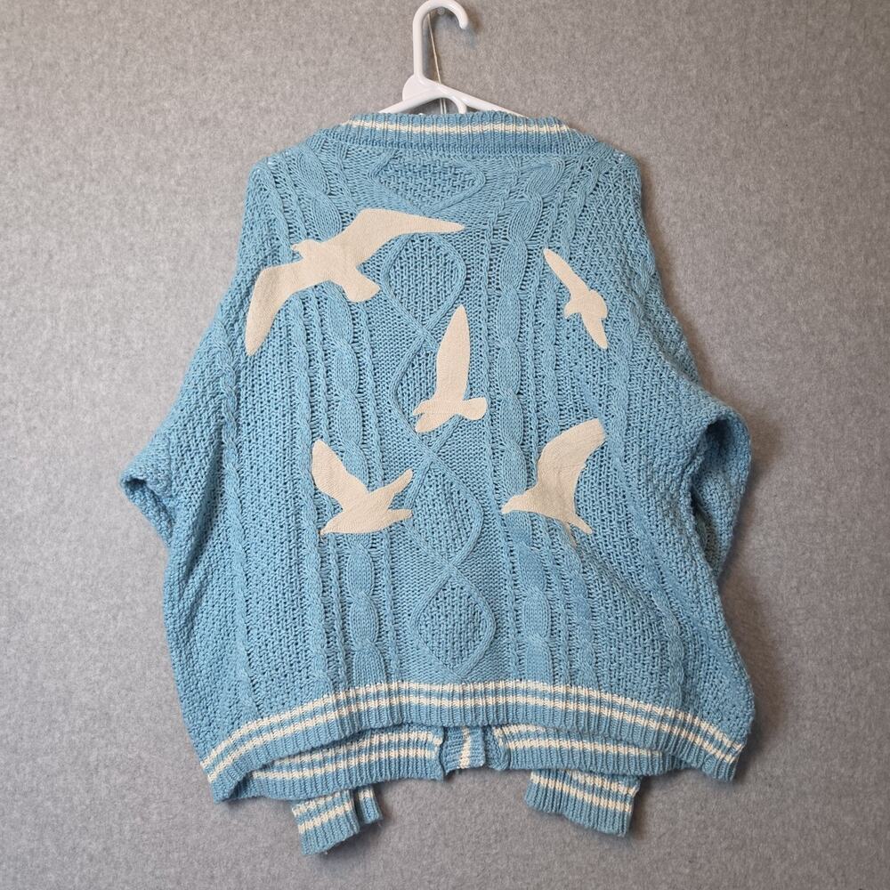 Taylor Swift 1989 Taylor’s Version Blue Cable Knit ButtonUp Cardigan Women's M/L - Picture 6 of 12